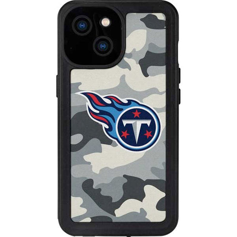 NFL Tennessee Titans Camo iPhone 15 Waterproof Case